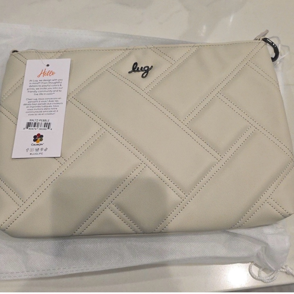 Lug Waltz Crossbody Pebble Purse Tropical Lining Lightweight Travel Bag